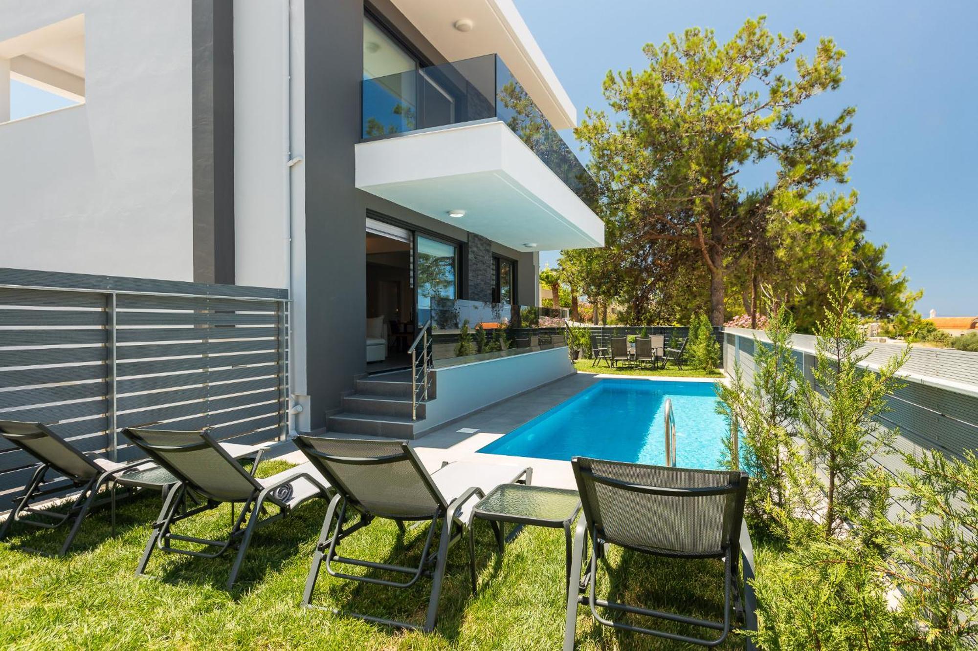 Nisos Villa, Pool & Heated Spawhirlpool, Walking To Beach, By Thinkvilla Sfáka Zewnętrze zdjęcie